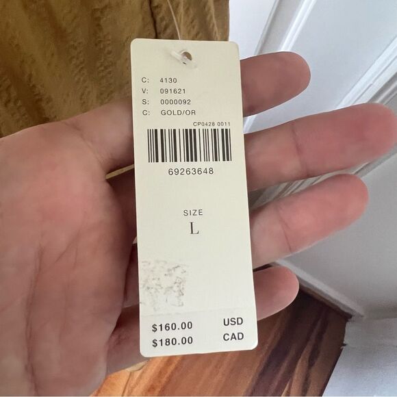 NWT Anthropologie Maeve High-Low Midi Dress Gold Color - Picture 4 of 8